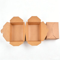 Boîte d'emballage jetable pour la restauration rapide, 750 ml, en papier kraft, de qualité alimentaire, recyclable, boîte à lunch en gros