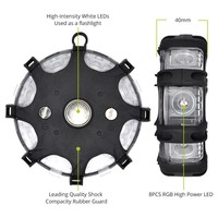 Lot de 6 LED fonction séquentielle étanche d'urgence LED éclairage stroboscopique LED chaude signalisation Rechargeable lumière de voiture d'urgence