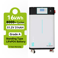 Batterie de stockage d'énergie mobile hybride empilable de 16 kWh pour usage résidentiel en intérieur