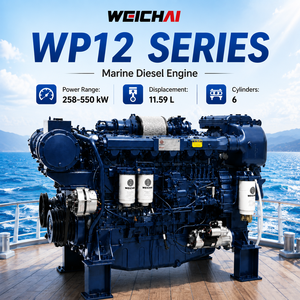 <span class=keywords><strong>Moteur</strong></span> diesel marin turbocompressé 6 cylindres WEICHAI série WP12 258-405 kW <span class=keywords><strong>350</strong></span>-550 <span class=keywords><strong>CV</strong></span> 1500-2100 tr/min pour bateaux de pêche et offshore - Product Image 1