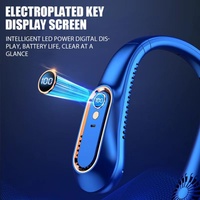 Ventilateur de cou suspendu avec écran numérique, ventilateur sans lame, ventilateur de cou portable, mini climatiseur, ventilateurs électriques rechargeables par USB