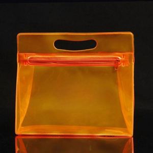 Custom Clear Pvc <b>Tote</b> With Zipper, Waterproof Cosmetic Pouch, Reusable <b>Plastic</b> Gift Packaging Bag - Product Image 2