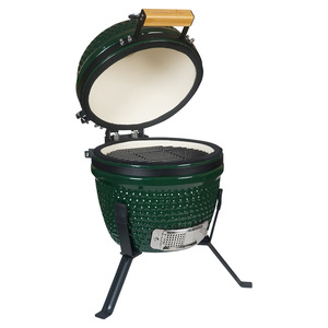 Parrilla Kamado de Cerámica Portátil SEB de 13 Pulgadas, Color Verde, Resistente al Calor, Ahumador de Carbón, Horno <span class=keywords><strong>Asador</strong></span> para Jardín y Hogar - Product Image 2