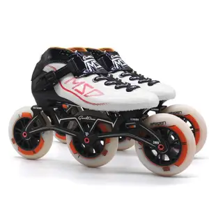 Patins de velocidade em linha para patins de rolo de alto nível, quadro especial para patins de velocidade em linha, rodas de PU de 110 mm