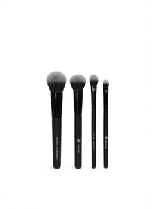 Geometc Brush Makeup Brush Set 4 Pieces <b>Foundation</b> Synthetic Hair Round Shape Plastic Handle - Product Image 1