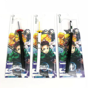 Haute qualité en gros japonais <span class=keywords><strong>Anime</strong></span> porte-clés Kimetsu No Yaiba métal arme épée pendentif porte-clés démon tueur porte-clés - Product Image 2