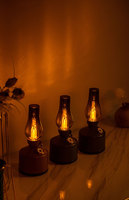 Lampe à kérosène antique portable pour voiture Humidificateur d'air décoratif 280ml avec charge USB 1200mAh Lampe de nuit à LED Lampe de bureau