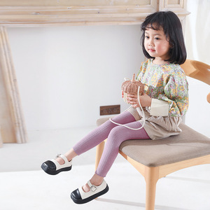 Yunshan primavera e autunno nove minuti in maglia di cotone per bambini leggings da bambina collant - Product Image 3