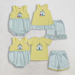 Ensemble pyjama de printemps pour fille, motif lapin, col à revers, manches courtes, haut boutonné + short, vêtements de nuit de Pâques - Product Image 4