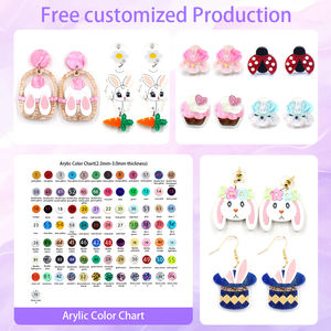 Drop gaya antik anting menjuntai indah dari tomat akrilik buah pola untuk hadiah - Product Image 6