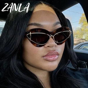 Luxury Brand Double Thick Frame Big Cat Eye Sunglasses Women 2024 New Trends Designer <strong>Fashion</strong> Punk Oversized Sun <strong>Glasses</strong> for Men - Product Image 2