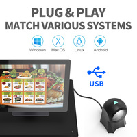 Xincode Table lecteur de codes à barres machine grand format 360 degrés 2D bureau Scan USB qrcode Pos ordinateur lecteur de codes à barres pour magasin
