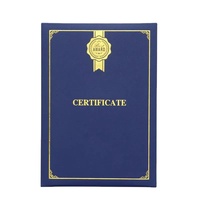 Couverture de dossier de certificat en carton de diplôme A4 de document de logo d'aluminium d'impression personnalisée