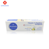 Fournisseur fiable Dentifrice sans fluorure Marque privée Dentifrice Blanchiment des dents Vitamine C Nutrition Dentifrice pour le soin des gencives
