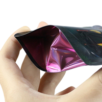 Pochette support pour bonbons hologrammes avec impression personnalisée Sacs refermables en plastique à fermeture éclair 7g 14g 1oz 1lb Sacs en mylar 3.5g pour aliments à biscuits