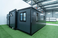 Maison conteneur pliable de 20 pieds, maisonnette préfabriquée moderne, durable, en acier galvanisé, dépliage rapide