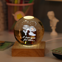 Nouvelle arrivée JY : boule de cristal personnalisée avec impression UV pour cadeaux, gravure laser 3D sur verre K9 transparent dans un coffret cadeau
