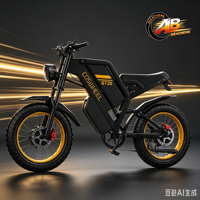 Vélo électrique à double batterie 40Ah, 4000W, 65km/h, double moteur, pneus larges, vélo hybride pour adultes, moto électrique, directement de l'usine