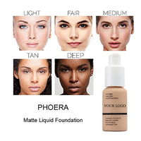 OEM Longue Durée Imperméable À L'eau Naturelle Anti-cernes Visage Maquillage Liquide Fondation De Marque Privée