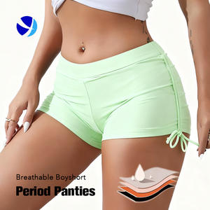 <span class=keywords><strong>Calzoncillos</strong></span> menstruales reutilizables de 4 capas a prueba de fugas para mujer, bragas de bambú de talla grande para mujer - Product Image 1