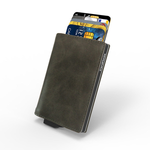 CardHoda Aluminum Minimalist <b>Wallet</b> With <b>RFID</b> <b>Blocking</b> Card Holder Short Fold Design Genuine Leather Lining Unisex - Product Image 6