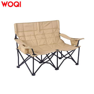 Silla de Camping Doble Woqi Color Caqui, Silla Plegable para Jardín y Exteriores, 107 cm x 90 cm x 70 cm, Estructura de Acero, Cómoda y Duradera - Product Image 3
