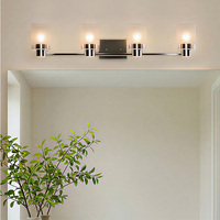 Lampe murale moderne en métal et verre, design épuré, intensité réglable, contrôle par interrupteur, 2700K, pour salon, intérieur