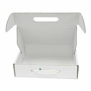 Boîte en <span class=keywords><strong>carton</strong></span> ondulé personnalisée pour l'expédition de fruits avec poignée oeuf légume boîte en <span class=keywords><strong>carton</strong></span> emballage de fruits papier ondulé fournir carré - Product Image 3