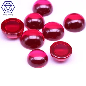 Preço direcional da fábrica da raridade por carat rosa corindo pedra preciosa sintética cabochão corindo para fazer jóias