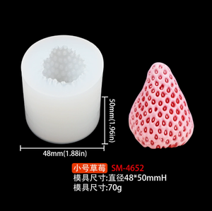 Moule en silicone fraise, moule en silicone pour fondant, moules en silicone pour décoration, moule à chocolat - Product Image 4
