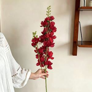 Flor Artificial de Delphinium, Rama Individual, Flor de Seda Violeta, Decoración de Escritorio, Estilo Instagram - Product Image 2