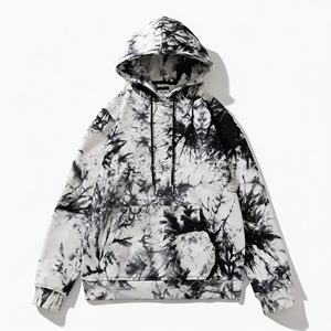 Sudadera con <span class=keywords><strong>Capucha</strong></span> Oversize para Hombre, 100% Algodón, Estilo Urbano, Tallas Grandes, con Estampado Personalizado de Logotipo, Color <span class=keywords><strong>Rosa</strong></span> Tie-Dye - Product Image 5