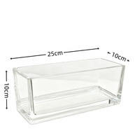 Vase en verre rectangulaire moderne Horae, best-seller, terrarium en verre artistique, décoration hydroponique pour table, usage quotidien
