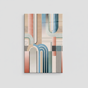 Modern Geometric Tempered Glass Wall Art: Printed Canvas Artwork,<b>WRAPPED</b> CANVAS - Product Image 2