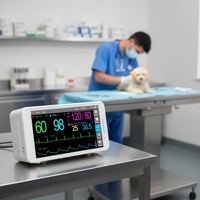 Monitor Tanda Vital Hewan Vericare JM-5 Layar Sentuh 5.5 Inci TEMP SPO2 NIBP ECG PR Portabel untuk Klinik Rumah Sakit Hewan Kecil