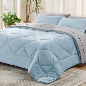 Juego de edredón de 7 piezas de lujo tamaño King Queen, ropa de cama estampada con sábana plana rellena de poliéster, Sábana bajera, fundas de almohada - Product Image 6