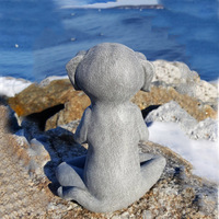 Pierre en résine personnalisée tortue de mer chat grenouille bouddha Zen chien Namaste tranquillité et paix fée jardin méditation chien Statue