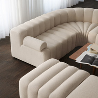 Canapé d'Angle Modulaire Arrondi Design Moderne, Mobilier de Salon