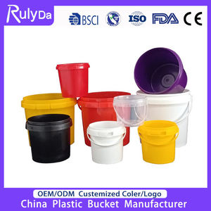 Secchio di plastica per uso alimentare da <span class=keywords><strong>5</strong></span> <span class=keywords><strong>litri</strong></span> secchio di stoccaggio rotondo con coperchio e manico buona guarnizione su misura barile di alta qualità - Product Image 5