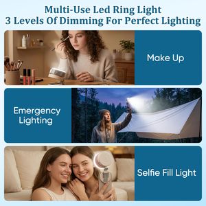 2026 New Magnetic Mount Mini Bladeless Electric Portable Clip On Fan 2000mah 1-100 speed 360°Rotatable Usb Fan with LED <b>Light</b> - Product Image 6