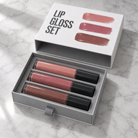 Boîtes cadeaux de luxe pour gloss à lèvres, fabriquées en usine, pratiques, en carton rigide recyclable, pour l'emballage cosmétique