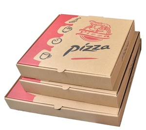 Wholesale 8 9 10 11 12 13 14 16 18 24 Inch Cheap Pizza Carton Boxes Custom Logo Printed Corrugated Kraft Packaging Pizza Box