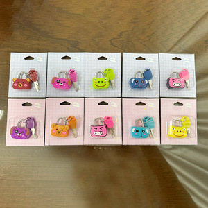 Khóa kéo kim loại hoạt hình <span class=keywords><strong>mini</strong></span>, hộp đựng đồ dùng học tập cho học sinh, khóa silicon hình búp bê nhỏ, phụ kiện khóa nhỏ - Product Image 4