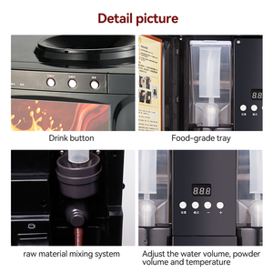 Máy pha cà phê hòa tan tự động thương mại T68CF-B 2 Thùng chứa bột công suất 80 cốc tự động làm sạch Wi-Fi được kích hoạt để bán hàng tự động - Product Image 3