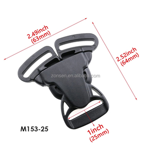 Hebilla de cochecito de bebé en forma de Y de tres vías de 25mm, cinturón KAM, hebilla de plástico de Liberación lateral de seguridad para cinturón - Product Image 2