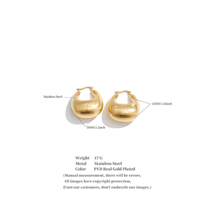 Boucles d'oreilles pendantes JINYOU 5230 en acier inoxydable brossé, plaquées or, en forme <span class=keywords><strong>de</strong></span> cadenas - Product Image 6