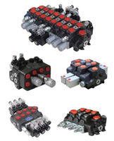Nouveau bloc de commande directionnel sectionnel hydraulique Hydrotek pour excavatrice, 12V 24V CC, 1 à 12 bobines, 140 LPM 40 GPM, en fonte