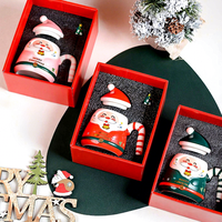 Mug en émail de 380 ml, motif Père Noël, résistant aux hautes températures, cadeau de Noël, souvenir peint à la main