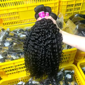 cheap 100% raw cheveux humain natural ponytail afro kinky bulk hair extensions weaves bundles peruvian and brazilian human hair