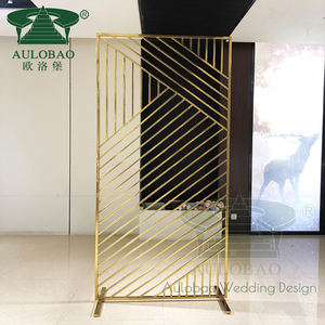 อุปกรณ์ตกแต่งฉากสำหรับงานแต่งงานอุปกรณ์ตกแต่งฉากทำจากสแตนเลสสีทอง - Product Image 5